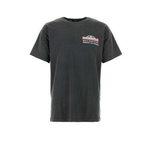 Willy Chavarria Men Slate Cotton Plaza Chavarria T-Shirt
